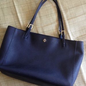 Tory Burch Buckle Tote Bag NAVY